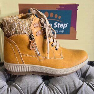 Spring Step Karlene Bootie Mustard Size 36 (US 5.5/6)